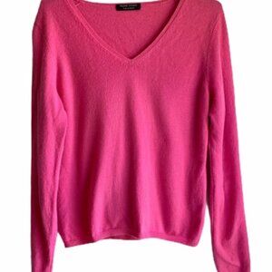 Valerie Stevens 2-ply Cashmere Pink Sweater Top, Medium